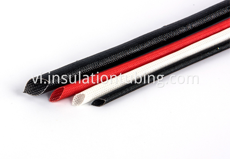 flexibility silicone coated braided fiber glass sleeve